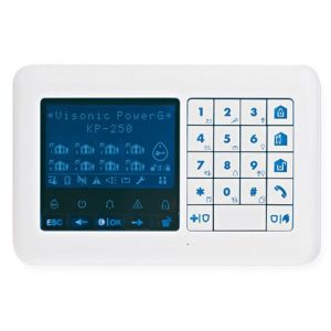 Visonic PowerG KP-250 LCD keypad with PROX, dedicated to PowerMaster-33