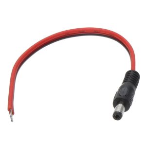 DC power connector for camera, with 30 cm long cable 
